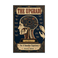 Victorian anatomical poster showing human head cross-section with circuit board brain labeled compliance relay propaganda