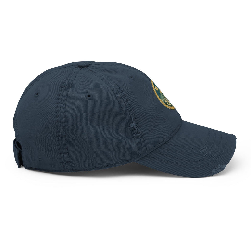 Beyond the Ice – Vintage Airship Bio-Washed Dad Hat – Flat Earth Explorer Patch