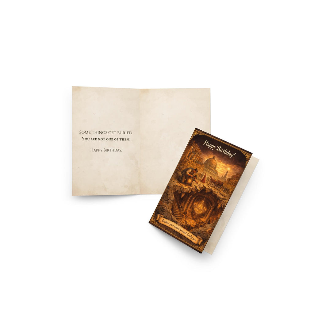 Mud Flood Tartaria Birthday Card – Conspiracy Greeting