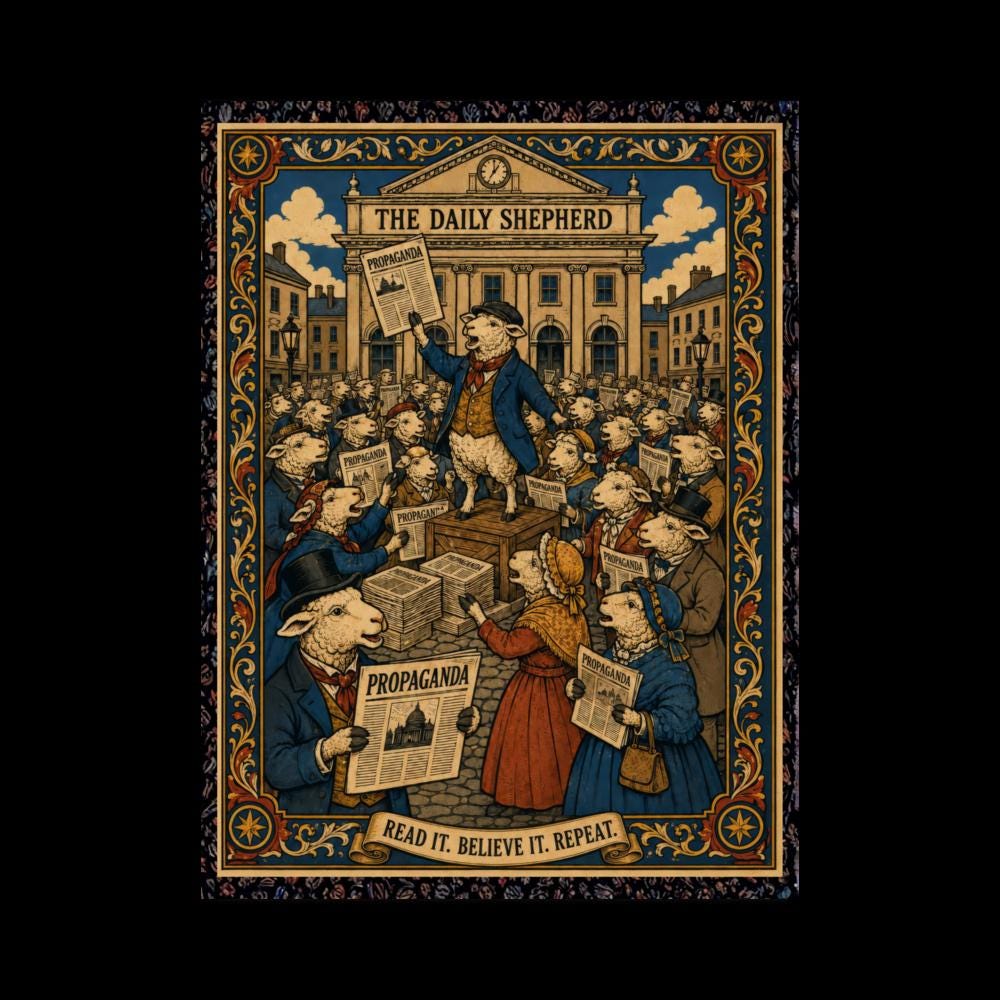 The Daily Shepherd — Town Square Poster