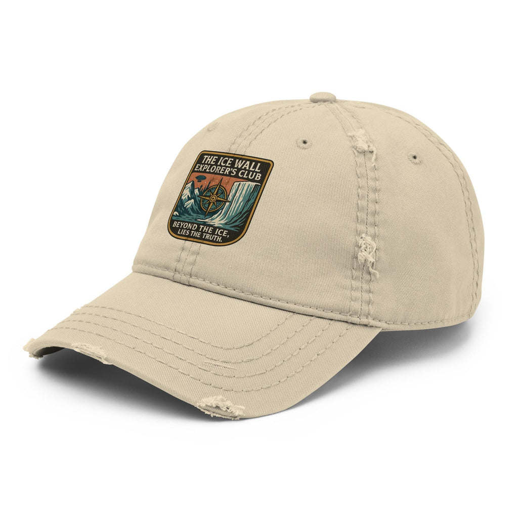 Ice Wall Explorer's Club Distressed Garment Washed Dad Hat