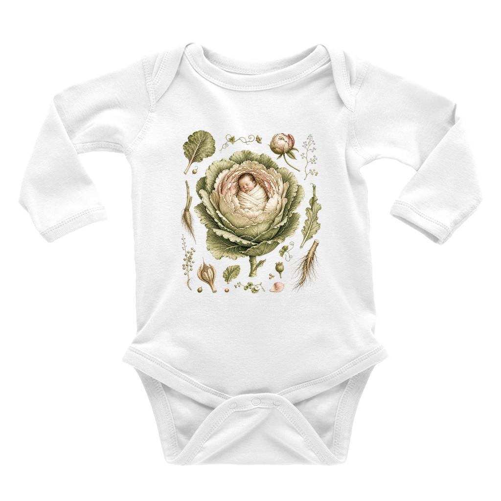 Garden Variety Miracle Baby Bodysuit: Botanical Bundle, Vintage Naturalist Art