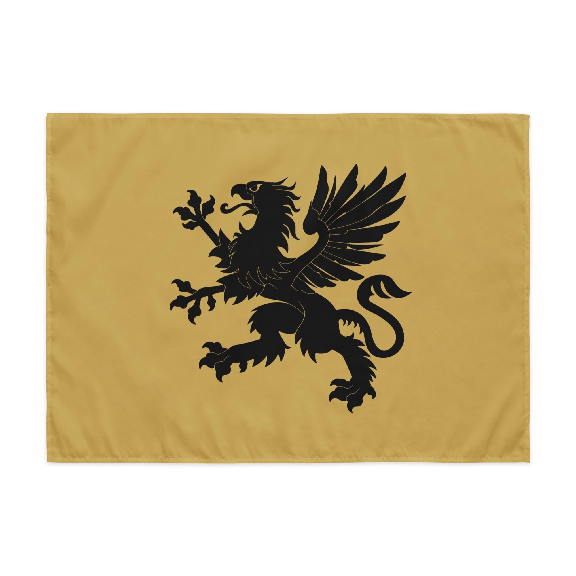 Tartarian griffin flag tapestry, old-world empire heraldry symbol, alternative history wall banner, 26x36 inches