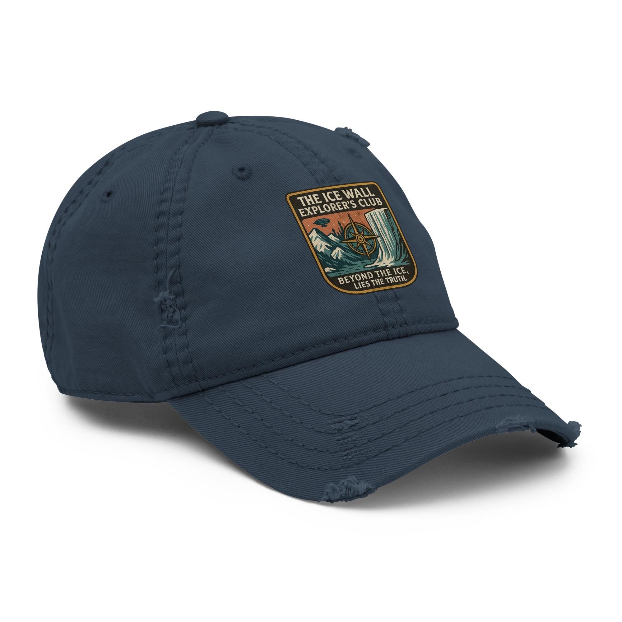 Ice Wall Explorer's Club Distressed Garment Washed Dad Hat