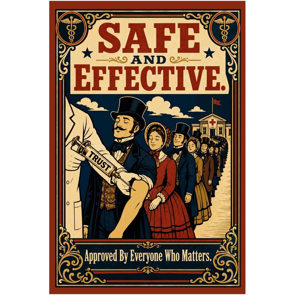Safe and Effective Vintage Propaganda Poster