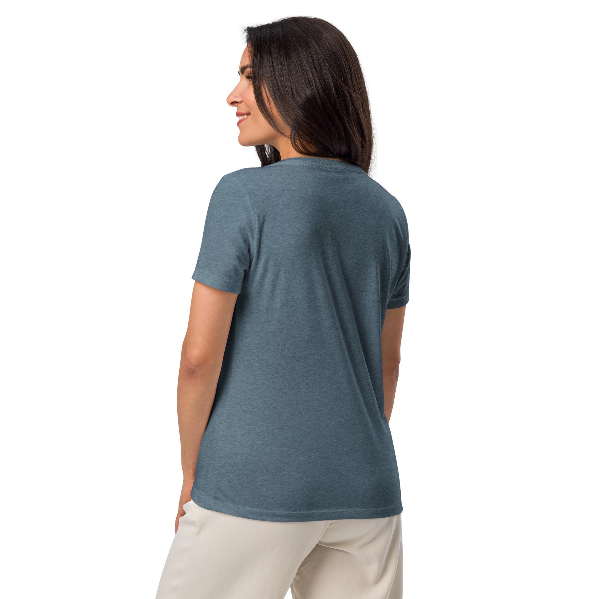 Flat Earth V-Neck T-Shirt | Beyond the Ice Wall Firmament Dome Graphic