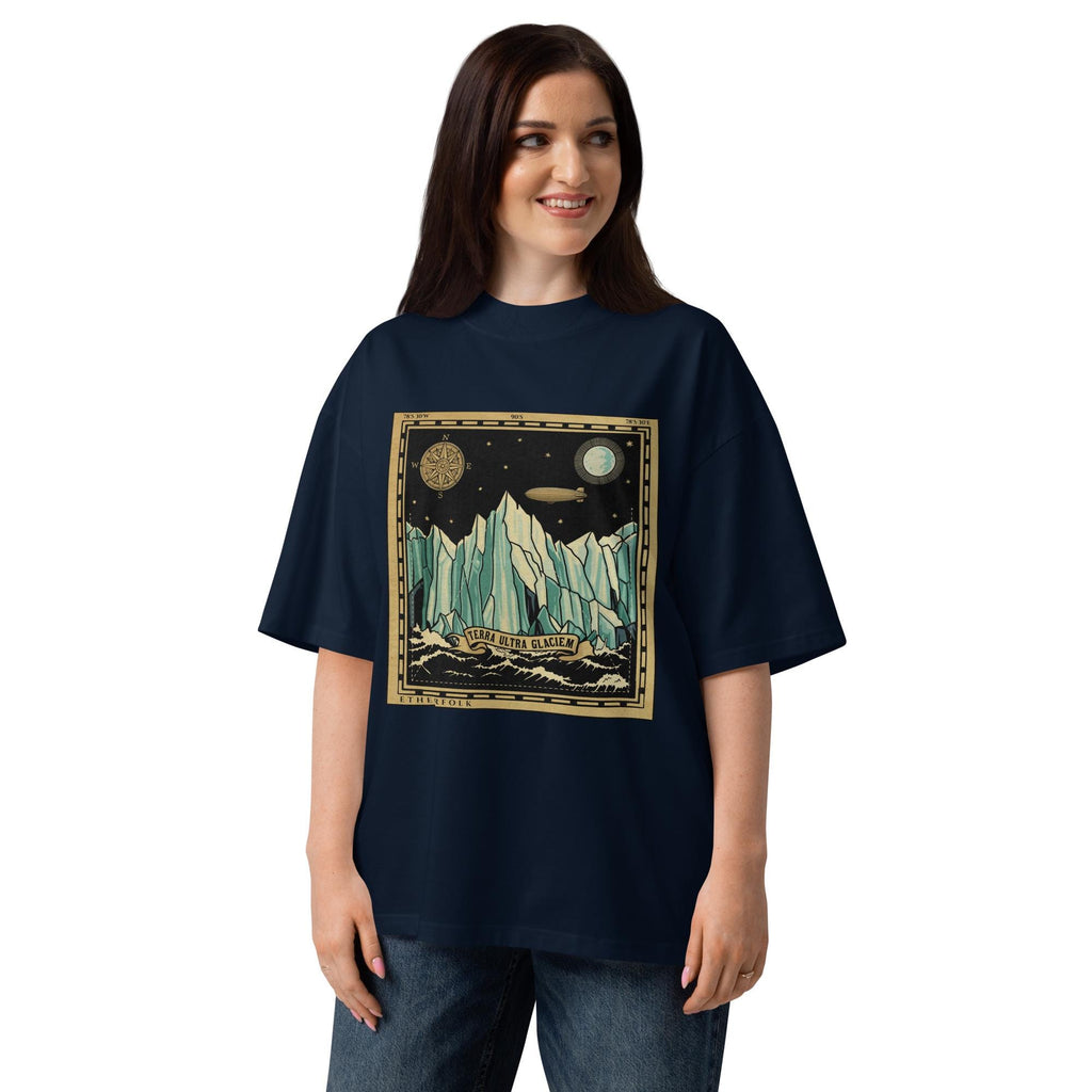 Ice Wall Flat Earth Expedition Terra Ultra Glaciem Oversized Tee