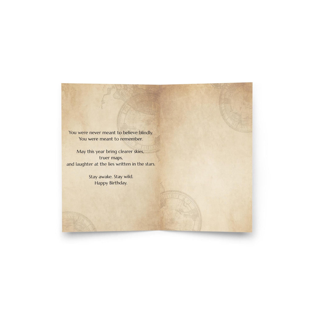 Flat Earth Birthday Card: Tartaria, Ice Wall, NASA Hoax