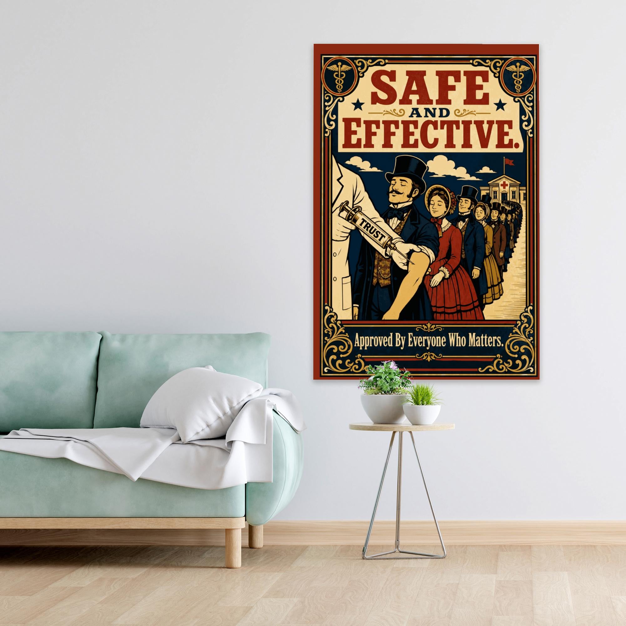 Safe and Effective Vintage Propaganda Poster