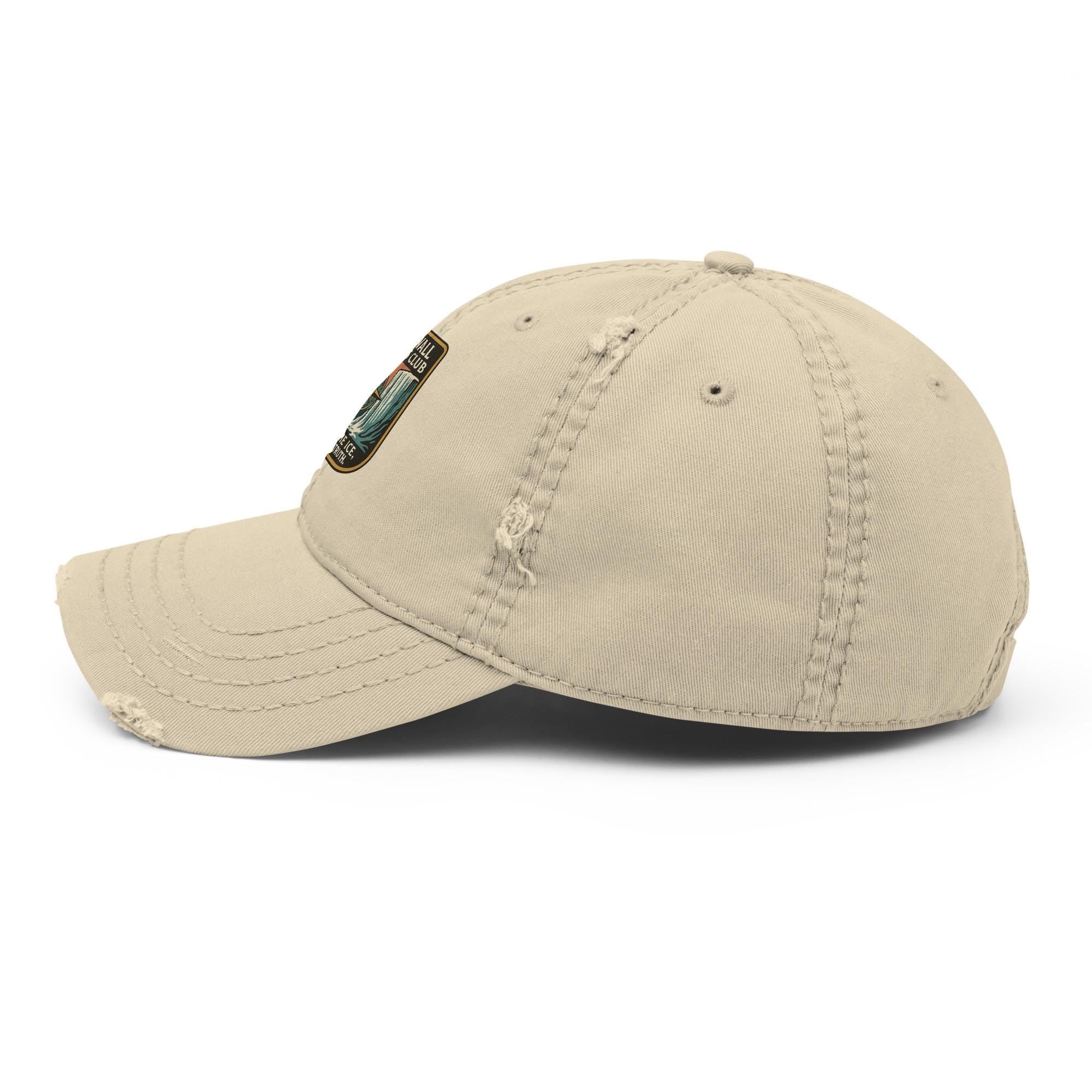 Ice Wall Explorer's Club Distressed Garment Washed Dad Hat
