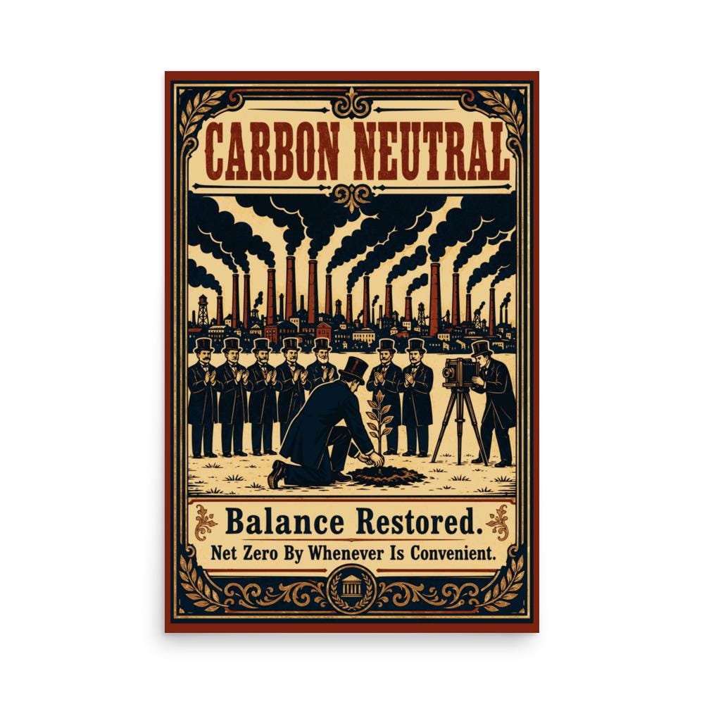 Carbon Neutral — Balance Restored Poster