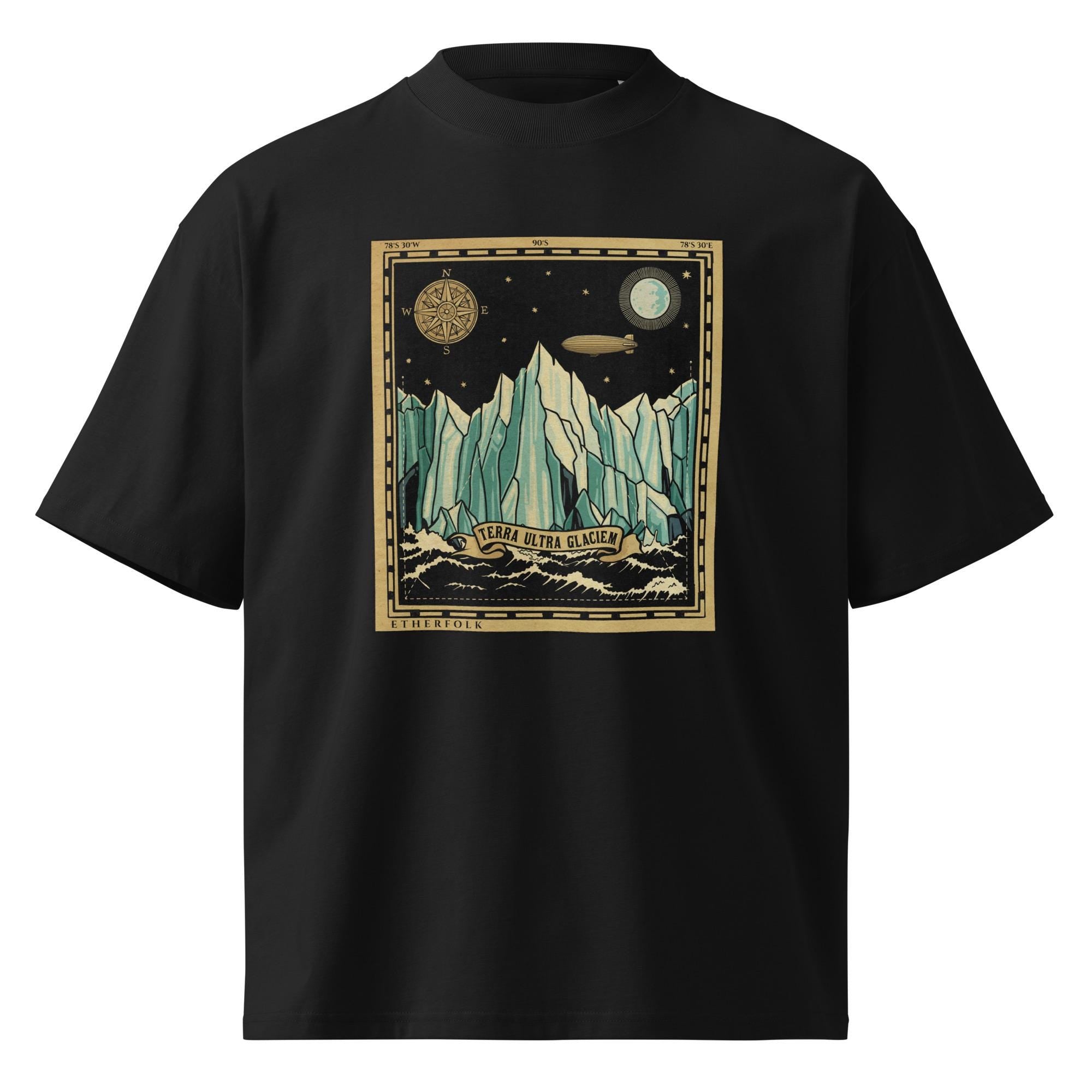 Ice Wall Flat Earth Expedition Terra Ultra Glaciem Oversized Tee