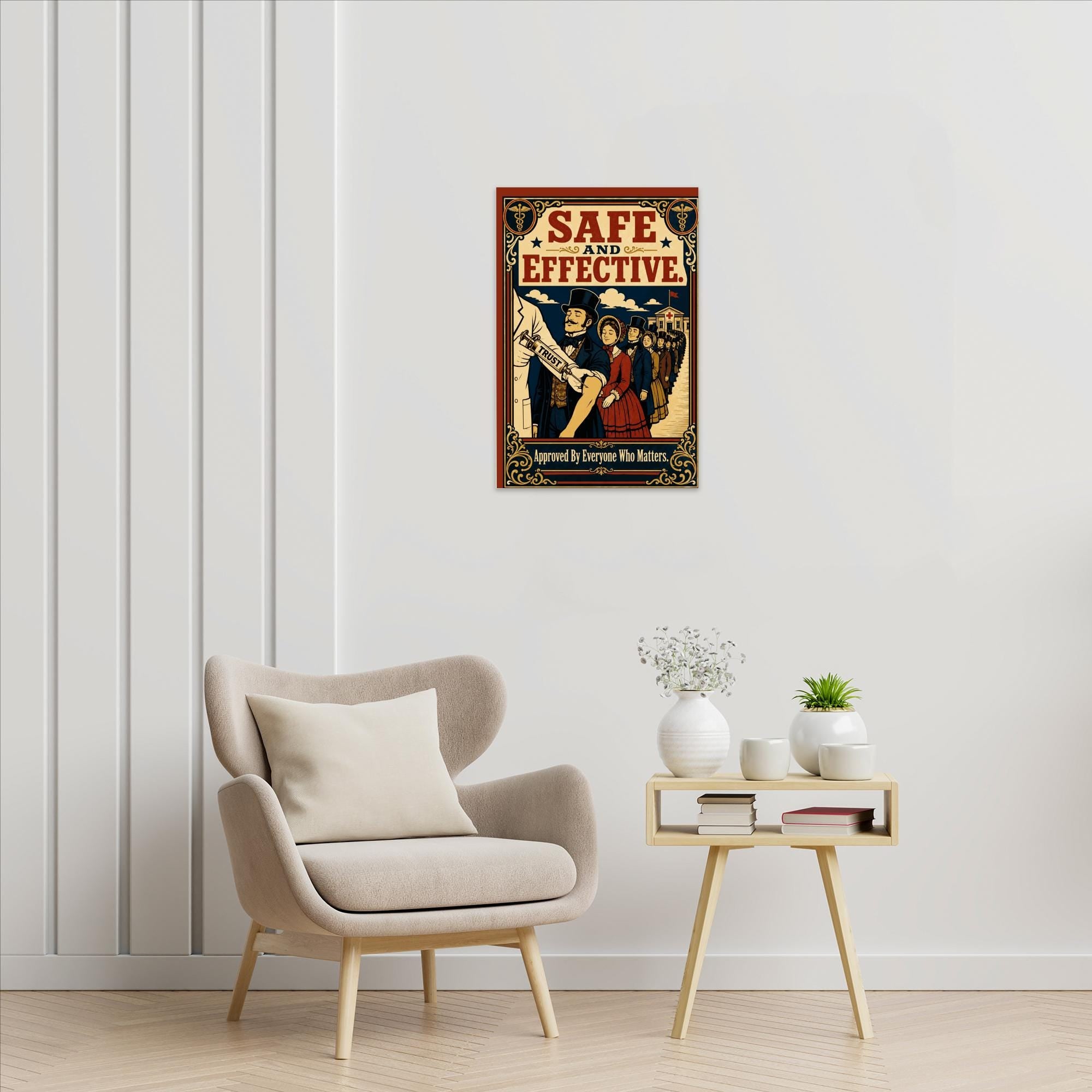 Safe and Effective Vintage Propaganda Poster
