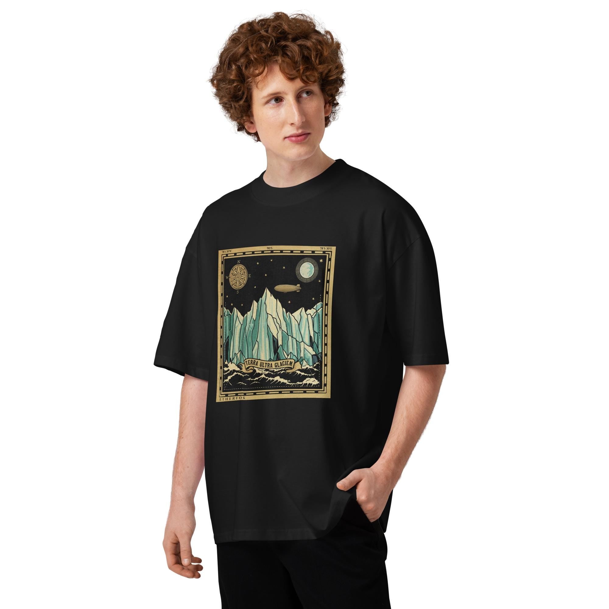 Ice Wall Flat Earth Expedition Terra Ultra Glaciem Oversized Tee