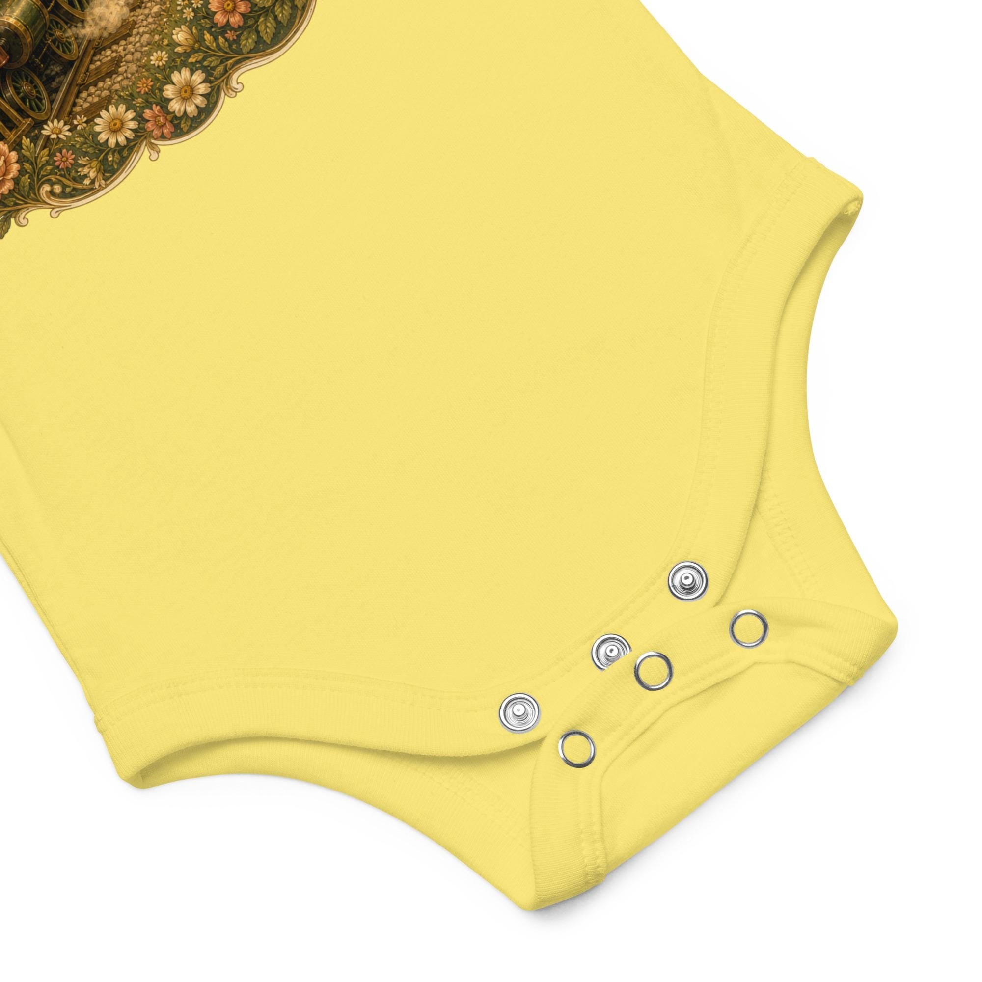 Right on Schedule Baby Bodysuit: The Arrival Train, Vintage Stork Express