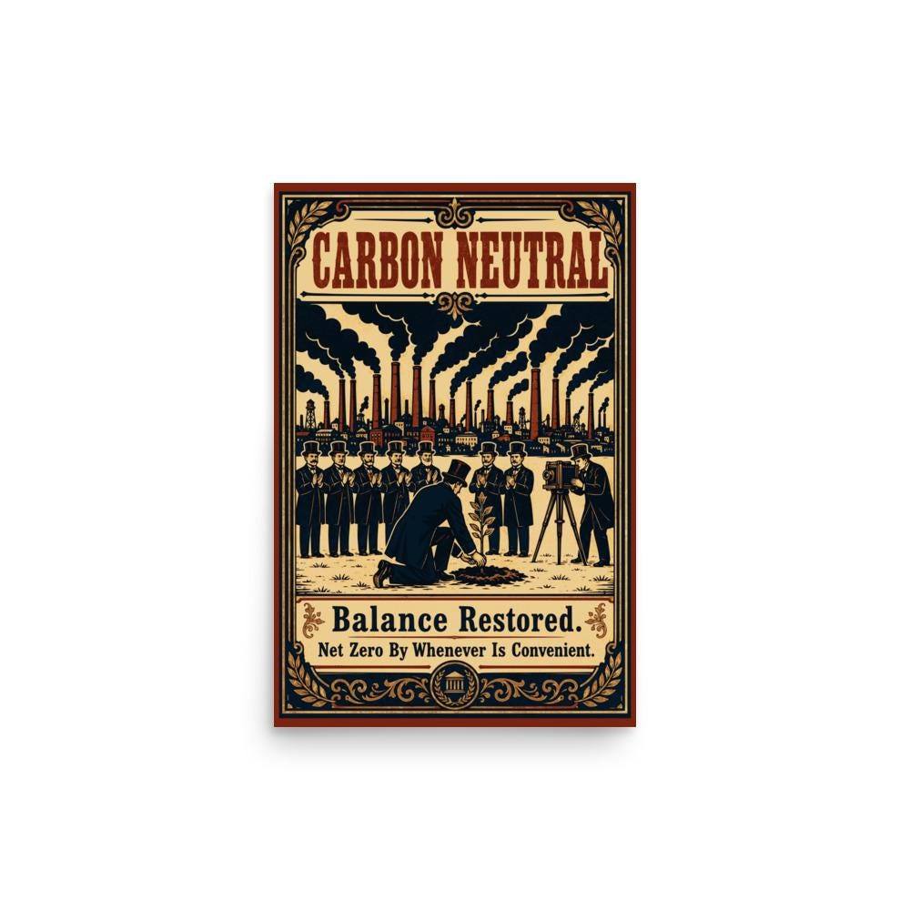Carbon Neutral — Balance Restored Poster