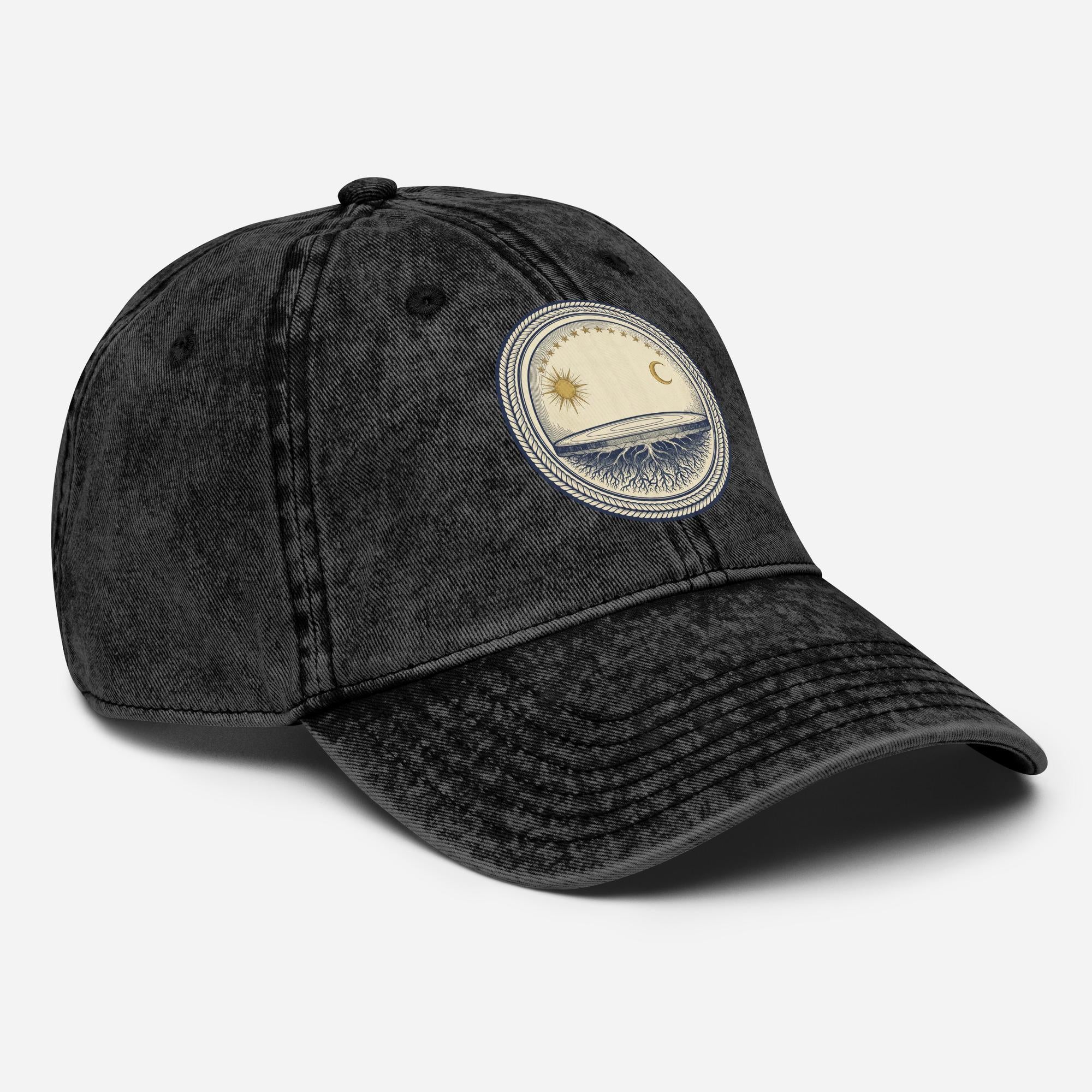 Vintage Flat Earth Dad Hat | Biblical Firmament Cosmology Design