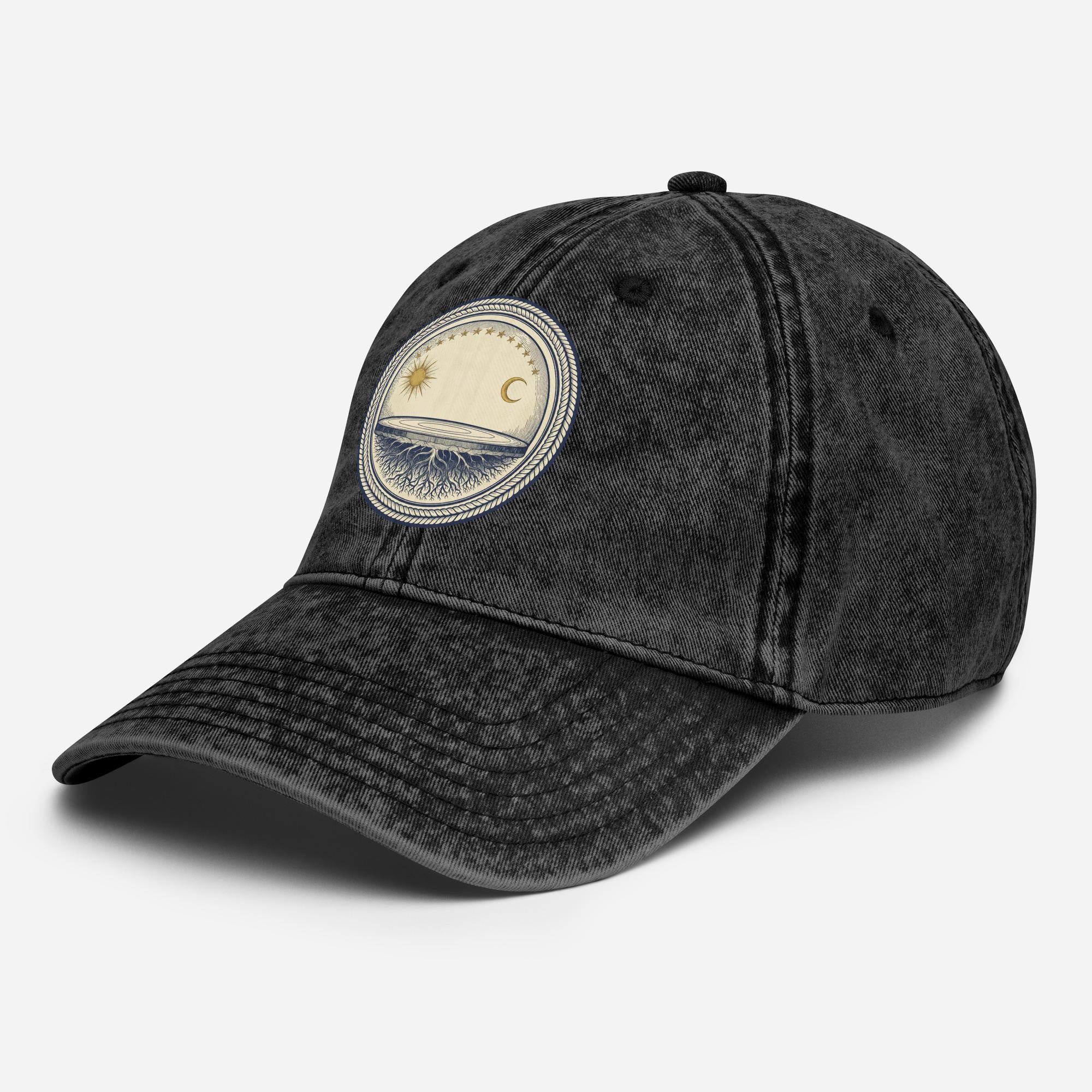 Vintage Flat Earth Dad Hat | Biblical Firmament Cosmology Design