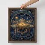 Ancient Hebrew Cosmology Framed Canvas