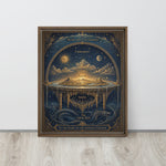 Ancient Hebrew Cosmology Framed Canvas